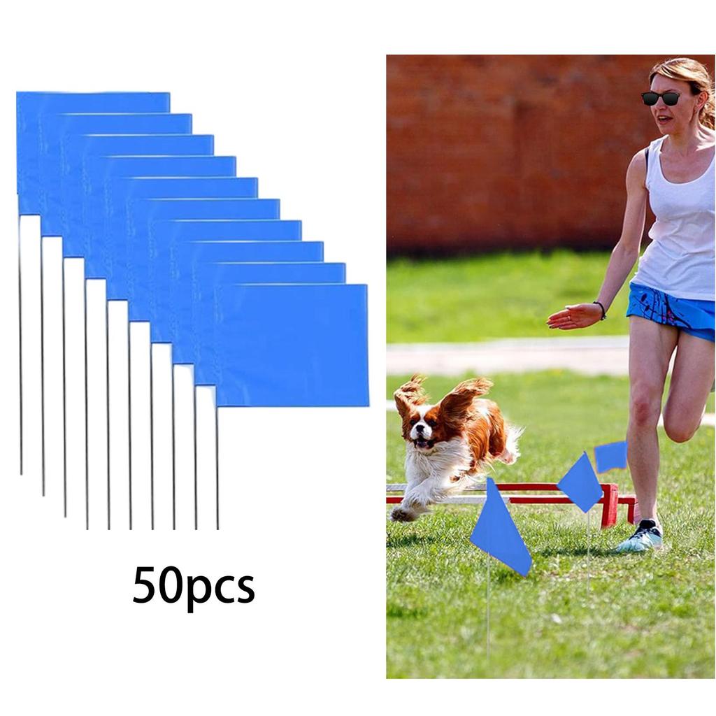[Lszcx6l] Blue Garden Marking Flags Writable PVC ทนทาน Yard Boundary Markers สําหรับรูปแบบชลประทานสํ