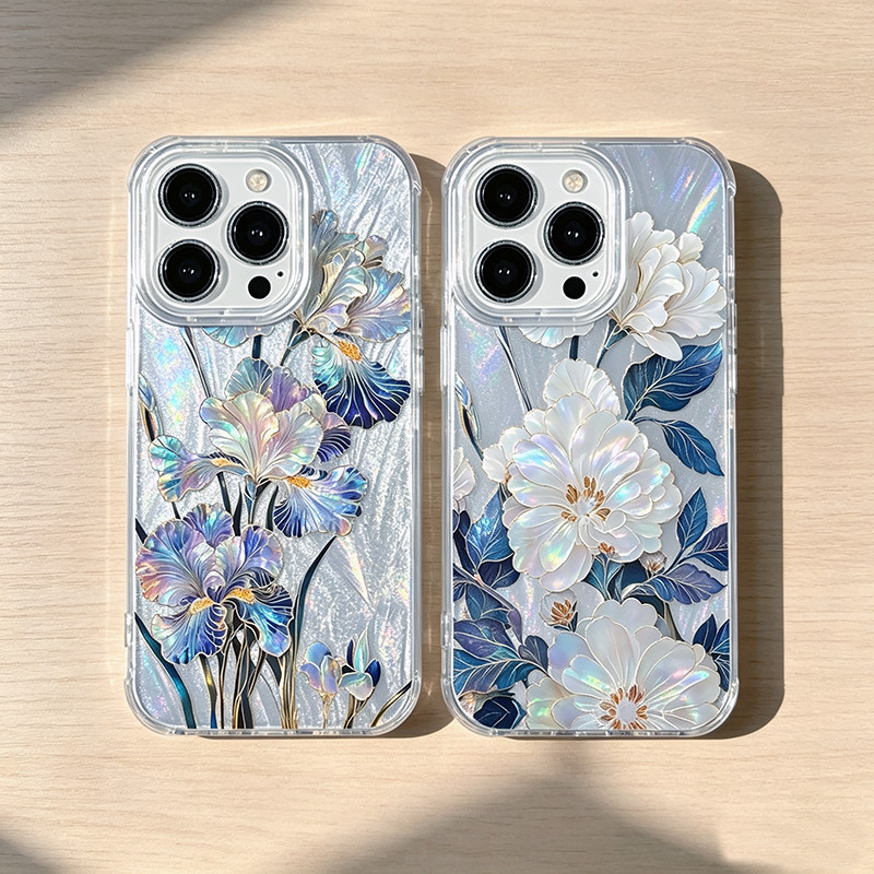 Elegant Iris Camellia ดอกไม้สําหรับ VIVO V70 FE V60 V50 Lite Y31D T5 Pro Y05 Y400 Pro Y39 Y29 Y77 Y7