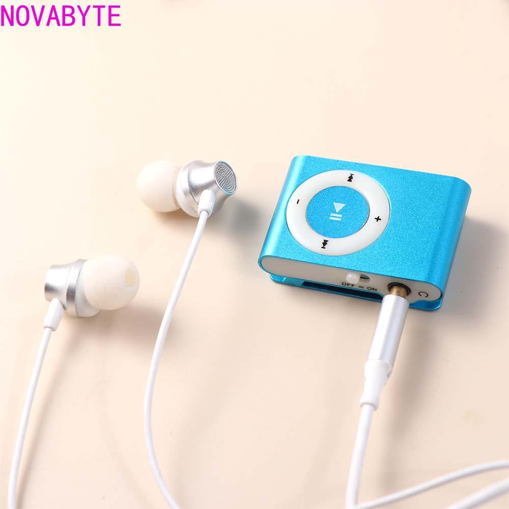 NOVABYTE เครื่องเล่น MP3 แฟชั่นเครื่องเล่นแผ่นเสียงแบบพกพา Walkman กระจกโลหะกีฬา MP3