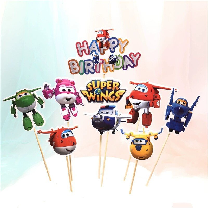 Air Plane การ์ดตกแต่งเค้กเด็กวันเกิด Party Dress Up Plug-In การ์ตูนอะนิเมะ Super Small Plane Plug-In