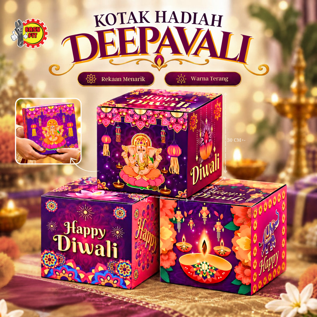 EASY FIT 6IN1 Kotak Hadiah Deepavali Box Display Raya Box