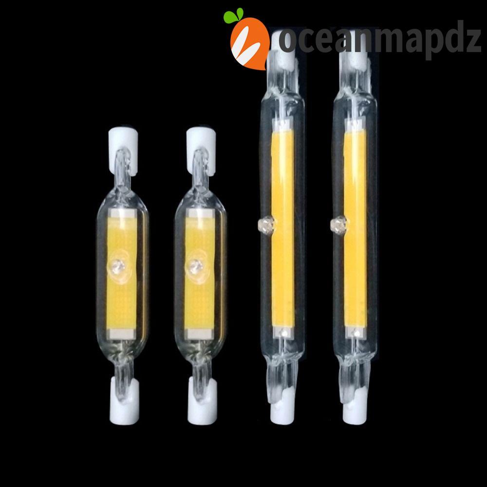 OCEANMAPDZ COB Tube Bulb, 360 Glow เปลี่ยนหลอดโคมไฟ R7S, ขนาดเล็ก 110v/220v หรี่แสงได้คริสต์มาส