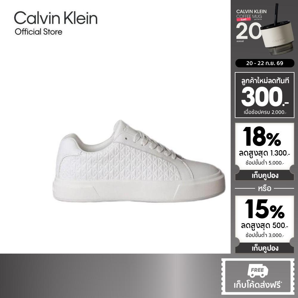 CALVIN KLEIN รองเท้าผ้าใบผู้หญิง รุ่น YW02006 YAF-สีขาว
