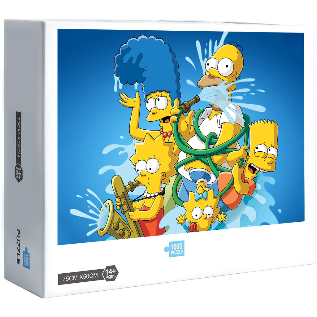 ใหม่ Homer Simpson Lisa Simpson Maggie Simpson Bart Simpson 300 500 1000 ชิ้นจิ๊กซอว์ปริศนาตกแต่งบ้า