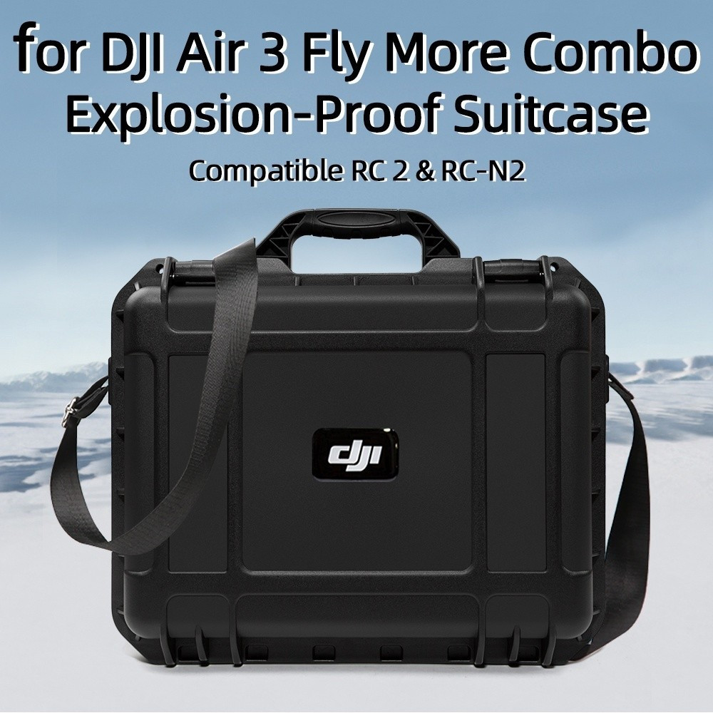 สําหรับ DJI Air 3S/Air3 กล่องเก็บสายคล้องไหล่สีดํากรณีมือถือ Explosin-proof กล่องสําหรับ DJI Air 3 อ
