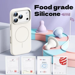 ปลอกหรูหราเคลือบป้องกันลายนิ้วมือแม่เหล็กซิลิโคนอ่อนนุ่มเคสโทรศัพท์พร้อมเชือกเส้นเล็กสําหรับ iPhone 17 16 Pro Max 16plus สายรัดเคสอากาศ 17pro ซิลิโคน
