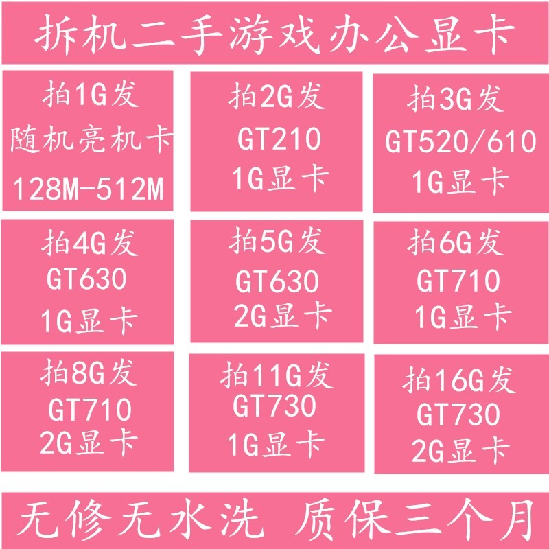 Disassembly Bright Machine Card GT210 GT520 GT610 630 710 730 1G 2G โทรศัพท์เดสก์ท็อปสํานักงานกราฟิก