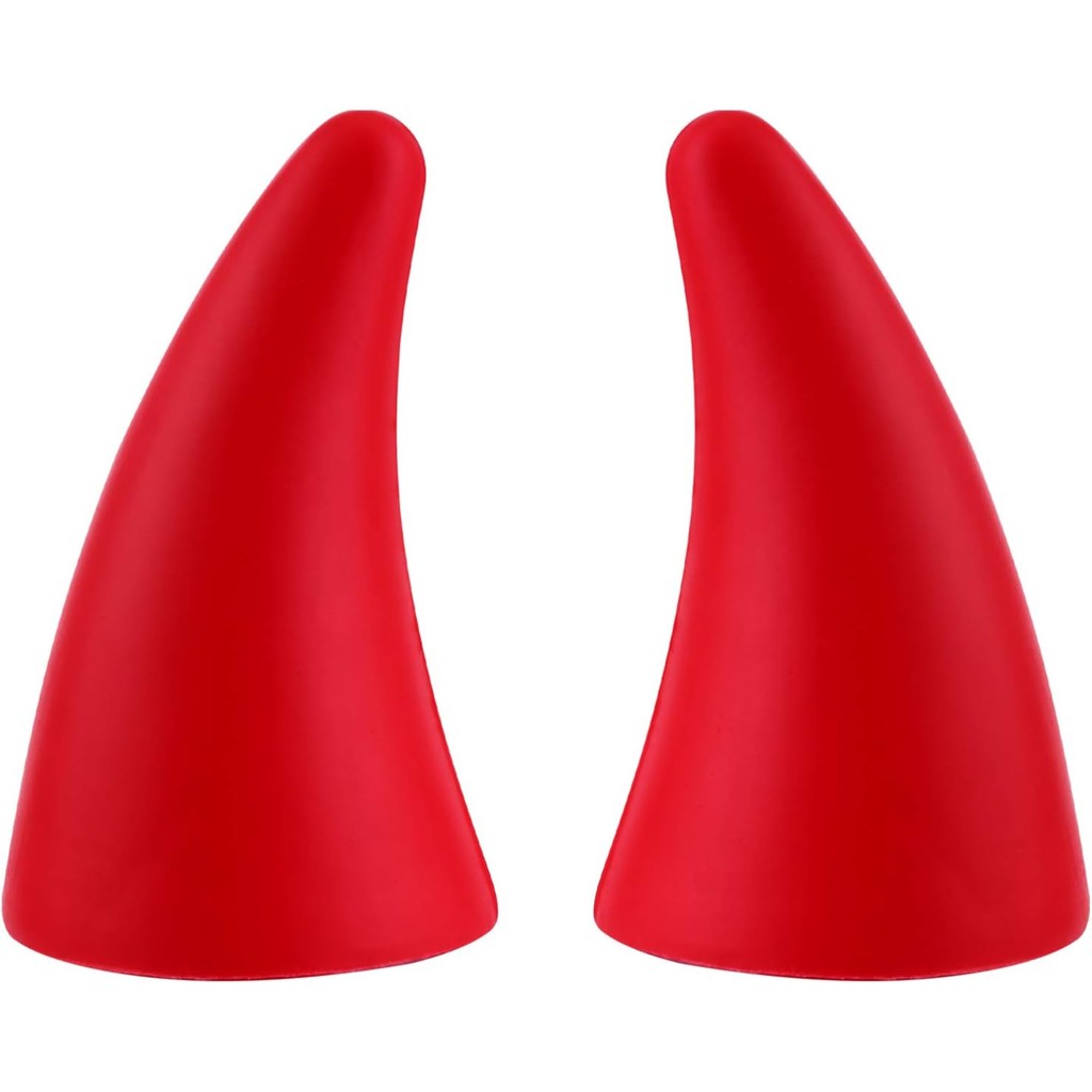 Garneck 2 ชิ้น Devil Horns สําหรับรถความยืดหยุ่นรถ 3D Devil Horns สติกเกอร์หลังคารถสติกเกอร์โฟม Bull