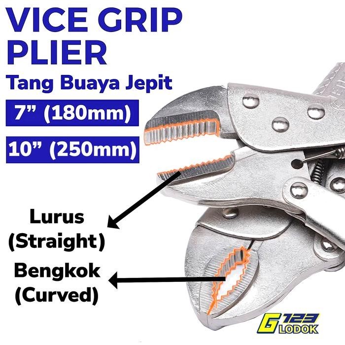 คีมจระเข้ Bent Straight Clamp Capillary Clamp Vice Grip Locking Plierr