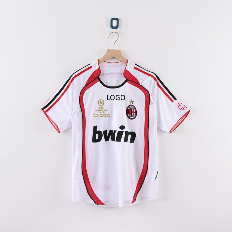 AAA+(Retro Edition )2006/07 ACMilan Away เสื้อฟุตบอลสําหรับ S-2XL*&&&