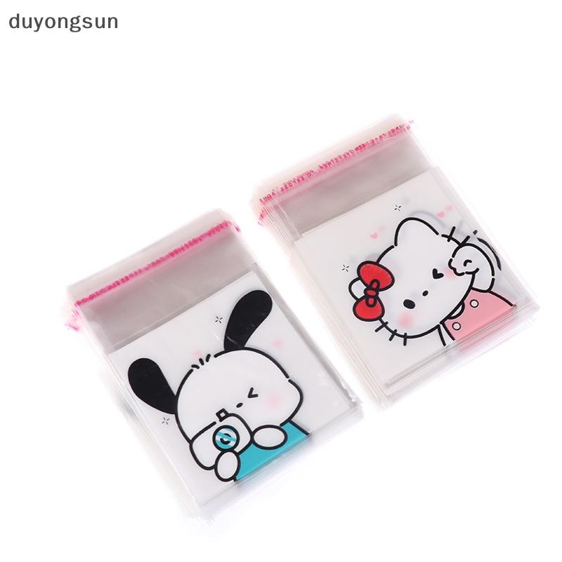 (duyongsun) 100 ชิ้นน่ารัก Hello Kitty Pochacco โปร่งใส Ziplock กระเป๋ากันน้ําถุงบรรจุ Candy บิสกิตถ