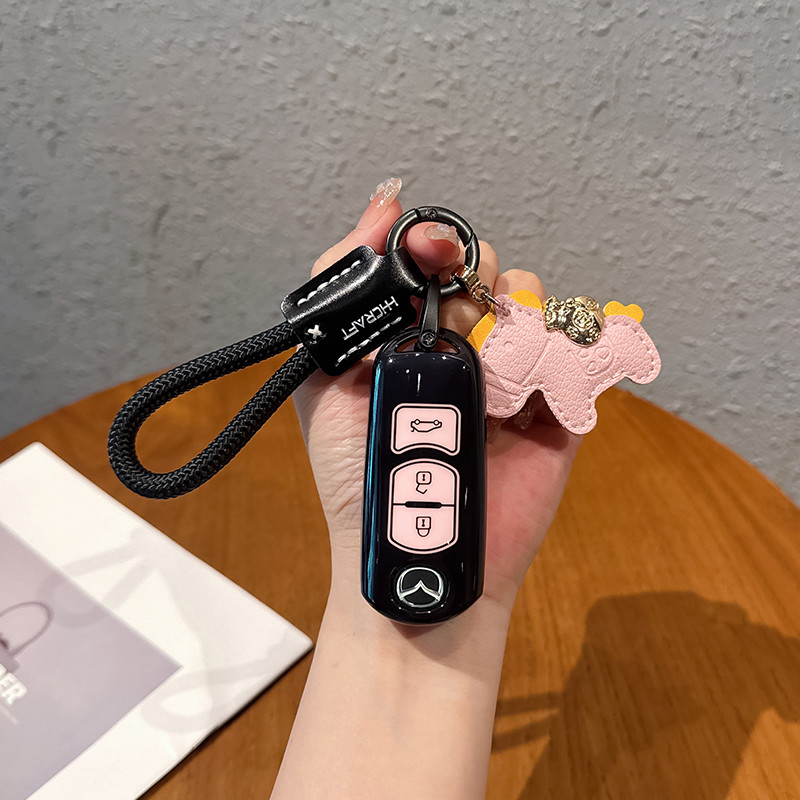 ห้างสรรพสินค้าโว๊ก !มาใหม่!3 ปุ่มสําหรับ MAZDA 2 3 CX-3 CX-5 CX-7 CX-9 CX5 CX7 CX9 CX3 Push Start TPU Anti Scratch ฝาครอบกุญแจรีโมทกรณี MAZDA CX 5 อุปกรณ์เสริม