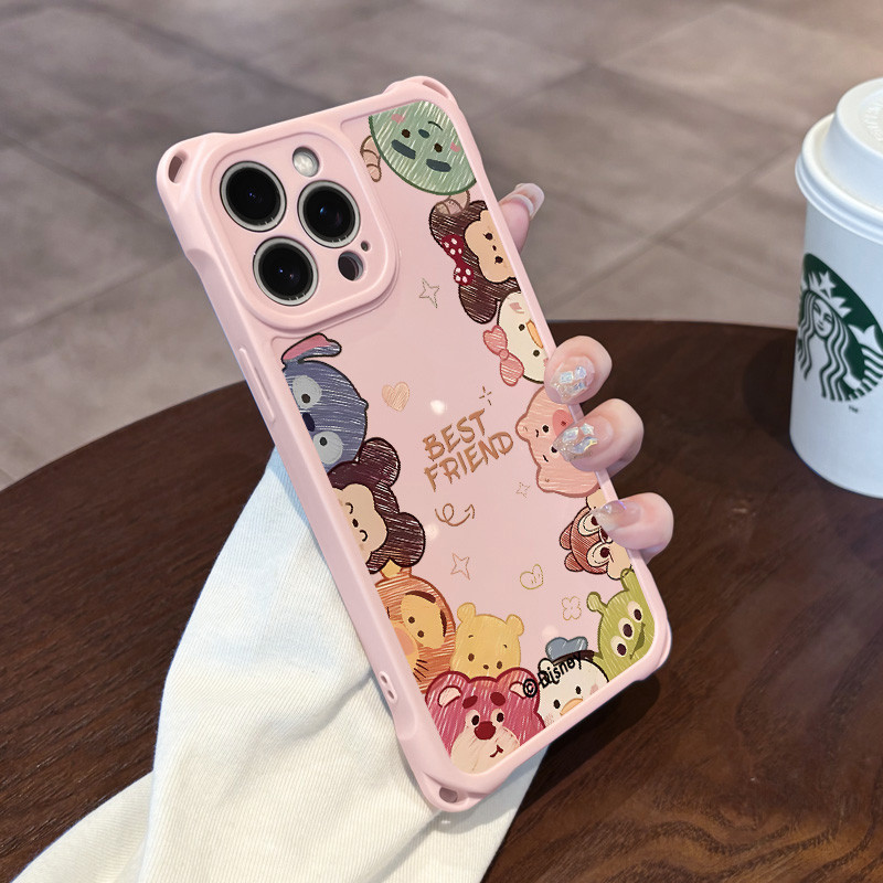 เคสไอโฟน 13 มิกกี้เมาส์น่ารักลอตโซ่สี่มุมรูแขวน สำหรับ IPhone 13 11 14 16 12 15 17 Pro Max XSMax SE 2 3 XR X 16 8 7 Plus - รูปที่ 2