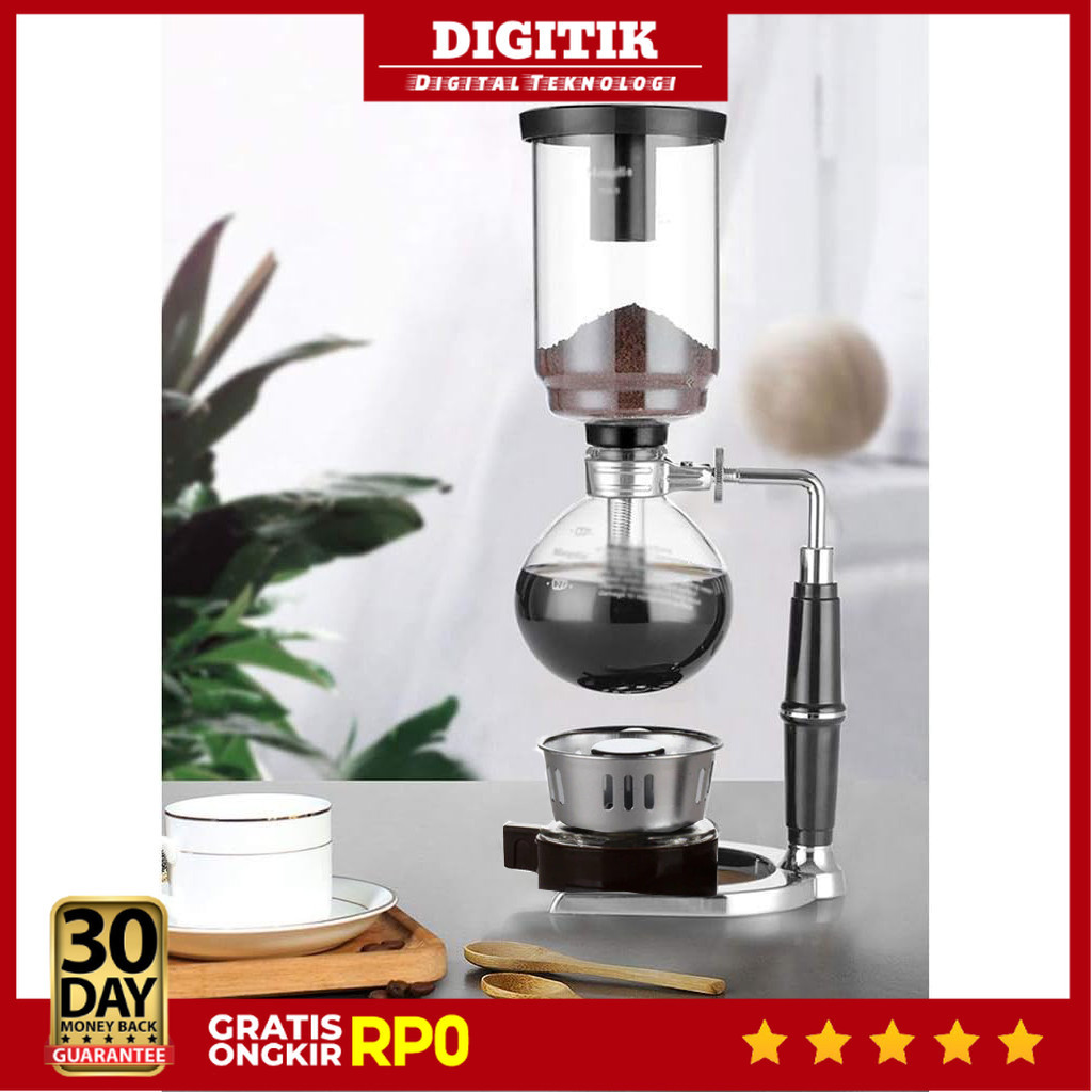DIGITIK - เครื่องชงกาแฟ Eworld Syphon Manual Brew หม้อสูญญากาศ 5 ถ้วย 500ml - JF99