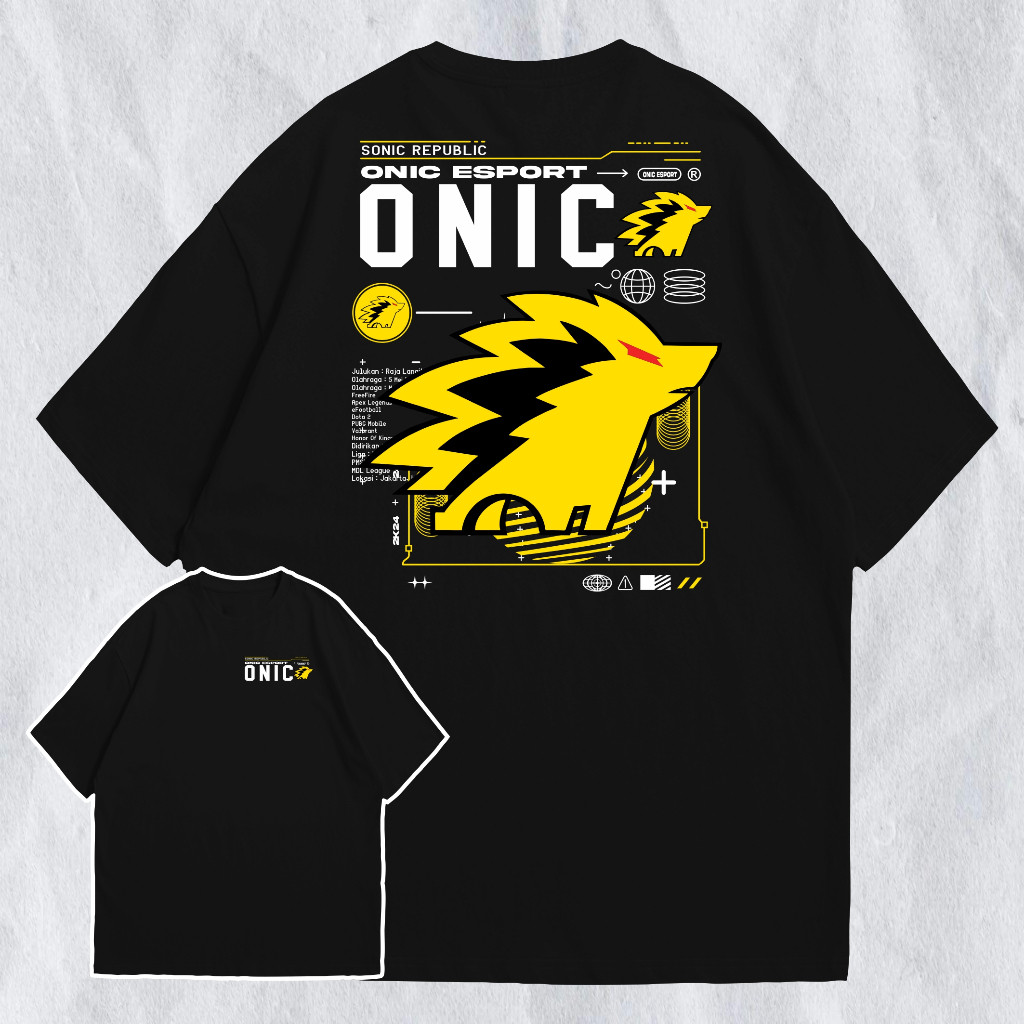 เสื้อยืด Kaos Onic Esport Raja Langit อินโดนีเซีย Streetwear New Series Combed 30s / เสื้อ Esport อิ