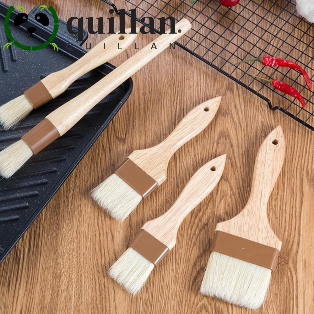 QUILLAN Pastry Brush ทําอาหารบาร์บีคิวย่างบาร์บีคิวด้ามไม้ซอส Baster