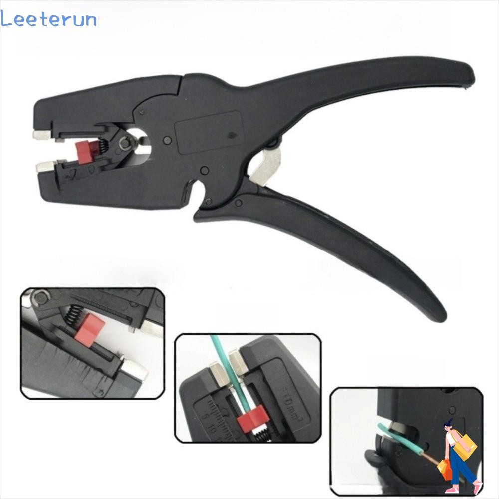 LEETERUN คีมปอกสายไฟอัตโนมัติ, คีมลวด Mini 2 in 1, คุณภาพสูง Heavy Duty 32-7AWG แบบพกพาเครื่องมือซ่อ
