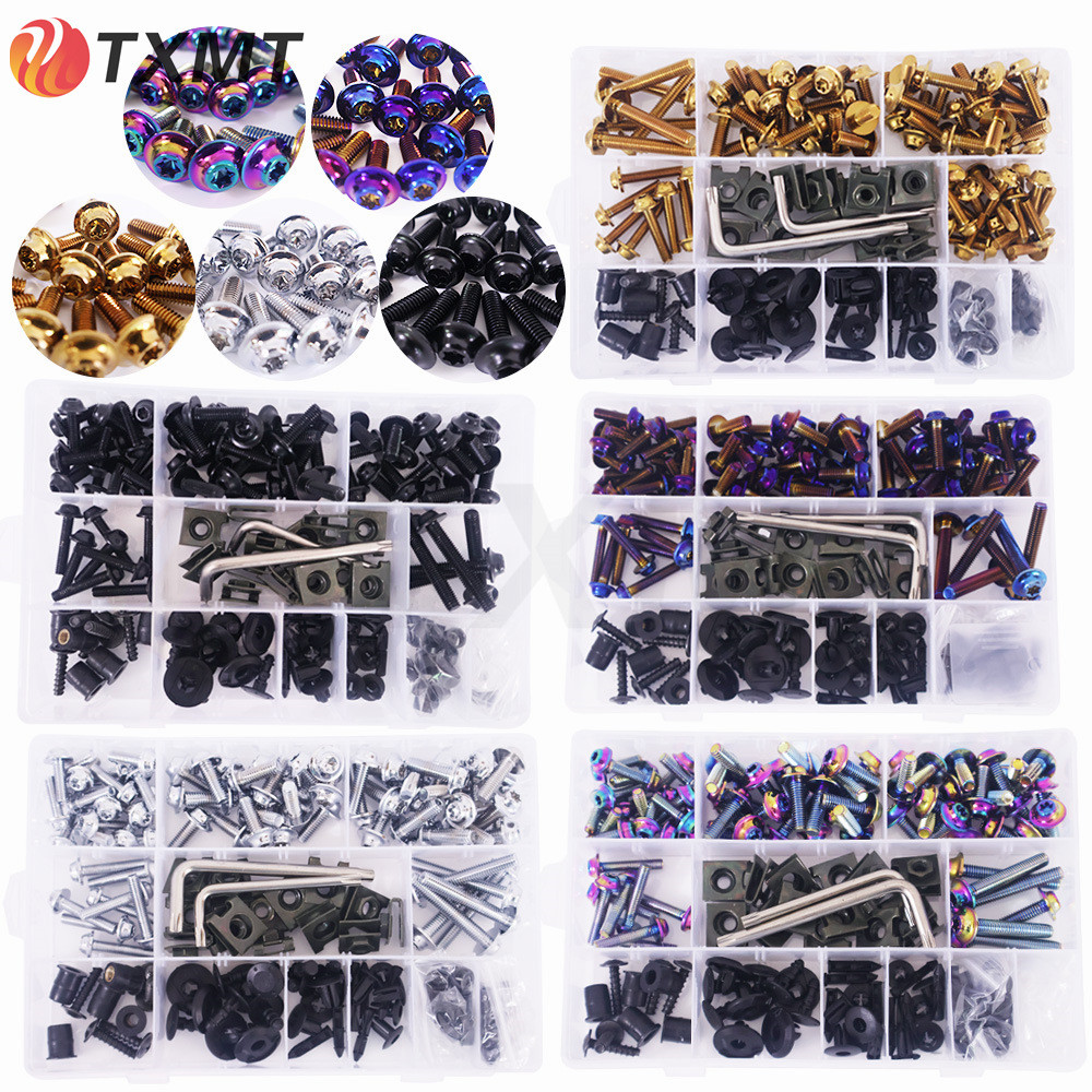 ขายร้อน Yamaha FZ1 FZ6 FZ6R YZF R6 R3 R1 FZ8 ดัดแปลงแผ่นเชลล์สกรู Fairing สกรู