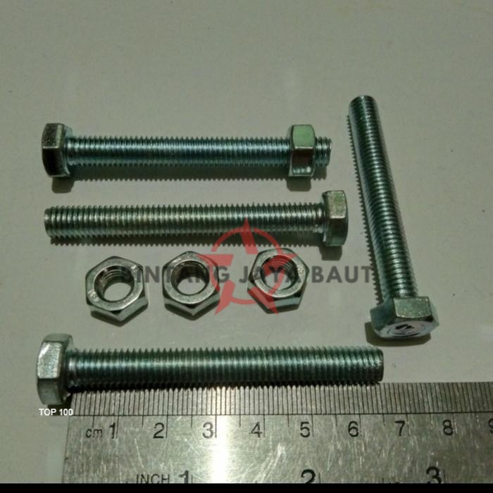สายฟ้าสีขาว NUT BMP M8 X 65 MM GALVANIZED (KEY 13)