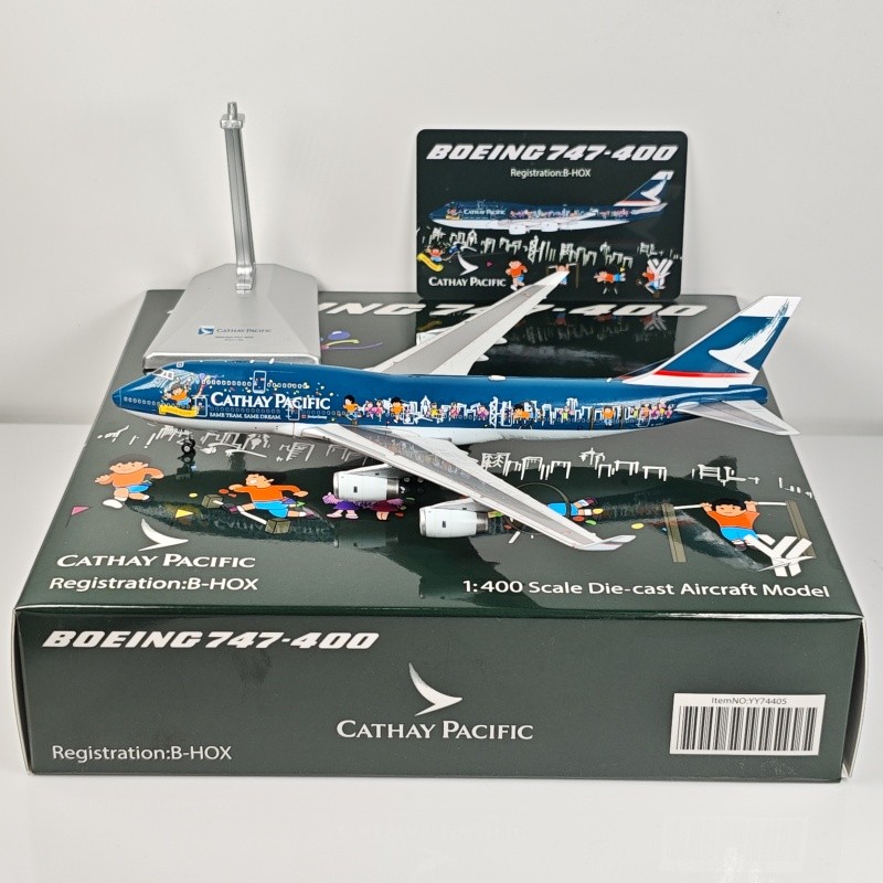 จัดส่งรวดเร็ว - YY Wings 1: 400 Cathay Pacific Airlines B747-400 B-HOX B-HOY Millennium Asia Metropo