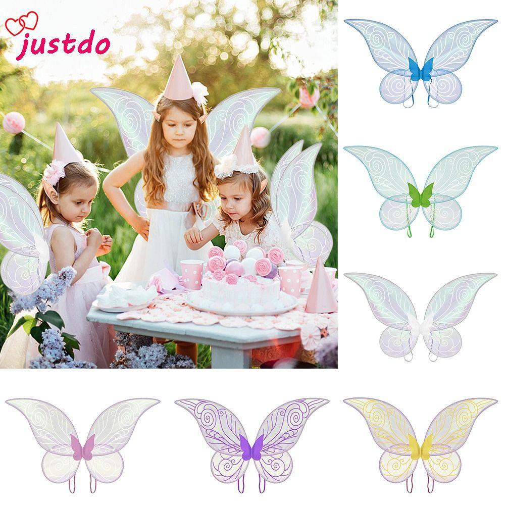 JUSTODO Adult Fairy Wings, Party Favor Dress-Up Girls Butterfly Wings, Halloween Cosplay Sparkling P