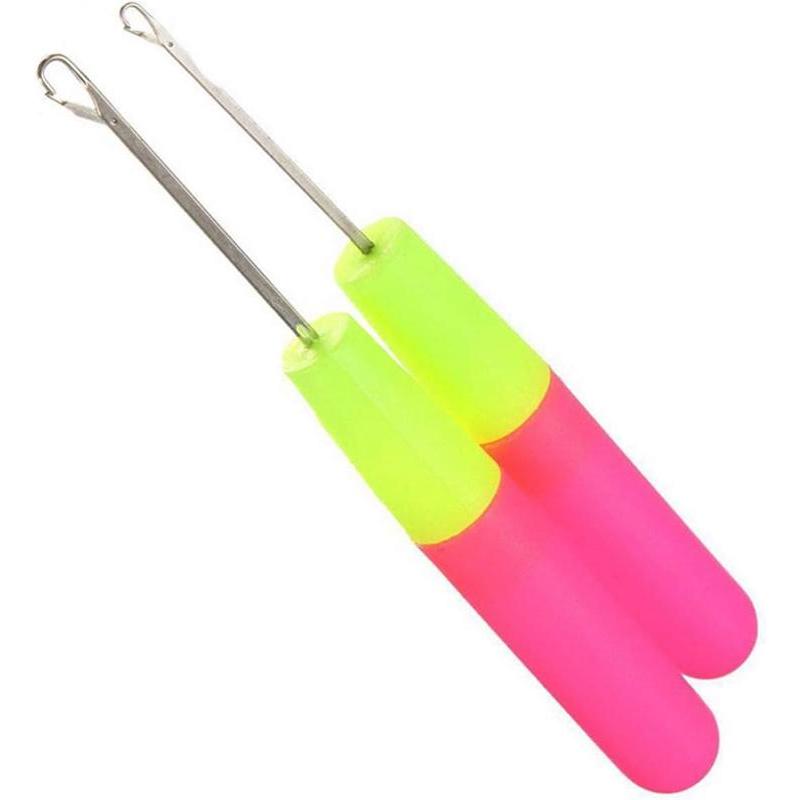 QVR 1 ชิ้น Latch Hook เครื่องมือ, Latch Hook เข็มโครเชต์สําหรับ Micro Braids, Hair Extension, Feathe