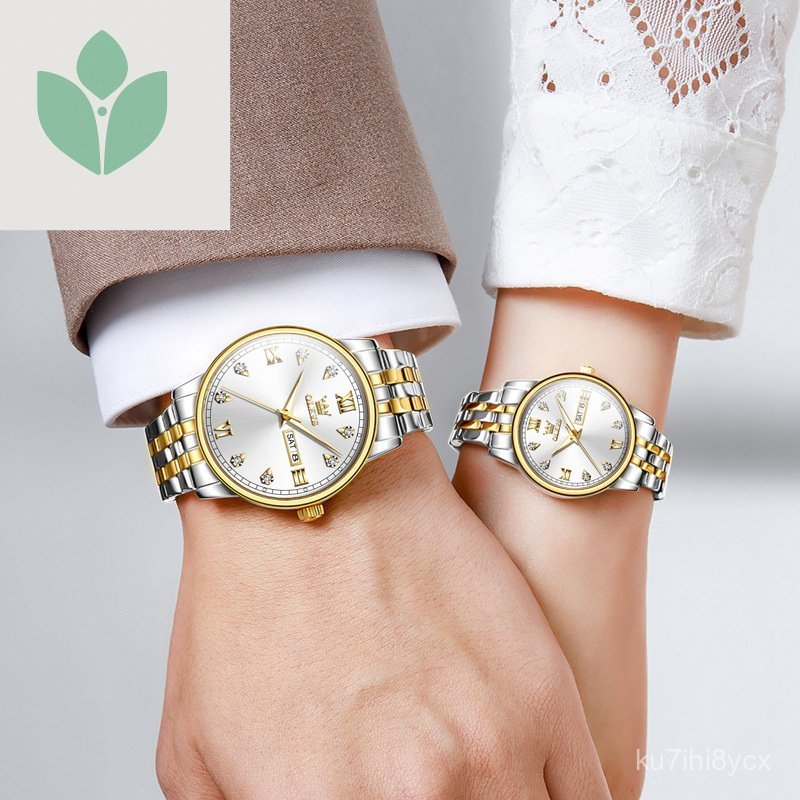 นาฬิกาคู่ Oris สำหรับผู้ชายและผู้หญิง แฟชั่นควอตซ์ นาฬิกาผู้ชายและผู้หญิง FGFJ