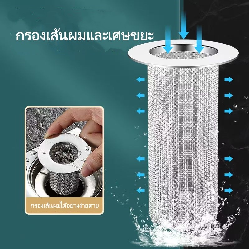 ท่อระบายน้ำสแตนเลส, ฝาปิดท่อระบายน้ำเสียในห้องน้ำ, ตะแกรงกรองแกนใน, ท่อระบายน้ำเสีย