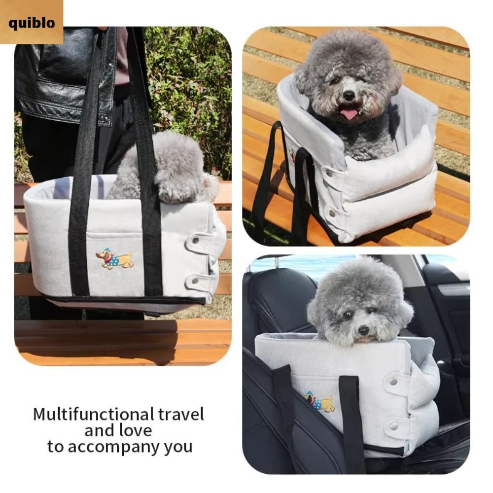 QUIBLO Pet Car Safety Seat, Cute Large Capacity Pet Car กระเป๋าเดินทาง, Hot Multifunctional สะดวก Dog Car Backpack Outdoor Travel