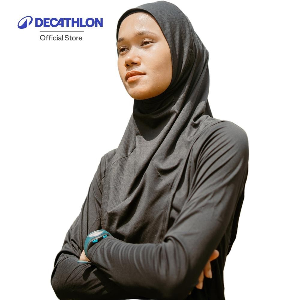 Decathlon Women's KIPRUN V2 Running Hijab - Black ฮิญาบใส่วิ่งสำหรับผู้หญิง Kiprun V2 (สีดำ)