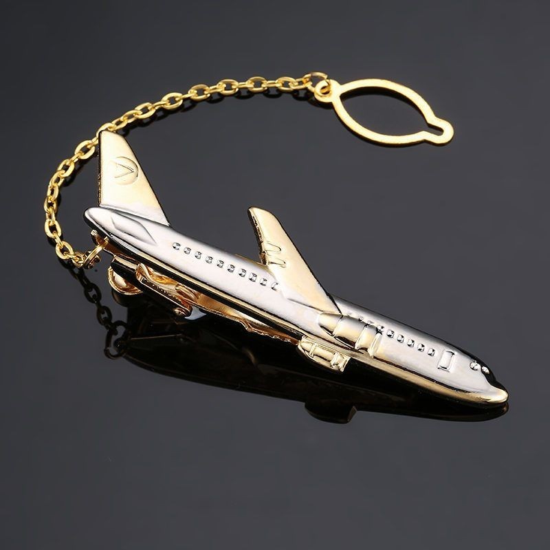 เครื่องบิน Tie Clip สวมใส่อย่างเป็นทางการ Simple Men Women Pin Flight Attendant Flight Attendant Tra