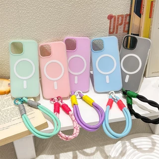 Silicone Magnetic เคสทรศัพท์ for iPhone 13 17 11 16 Pro Max Air 15 14 12 17promax 17pro Candy Color เคสโทรศัพท์มือถือ