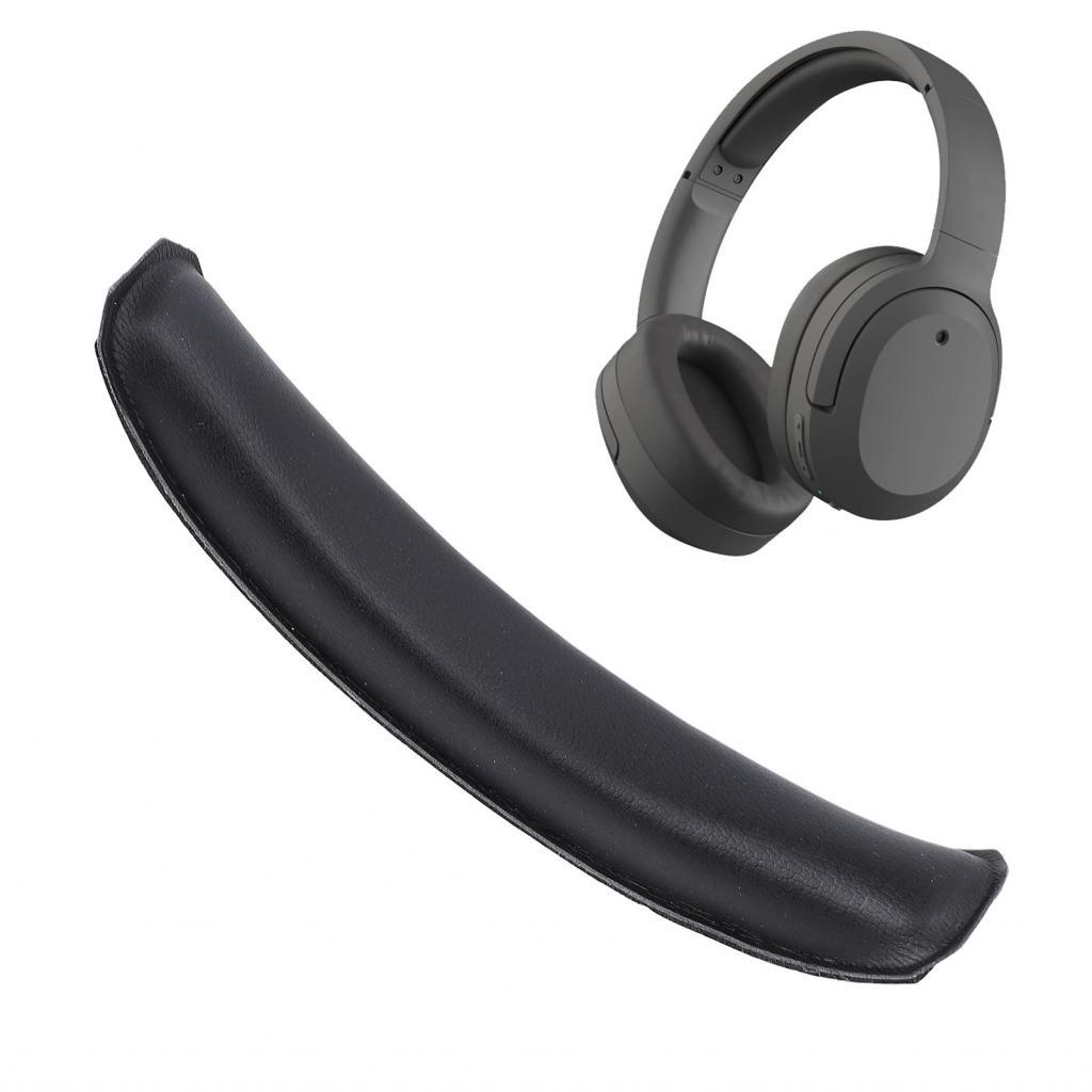 Ruba888 ชุดหูฟังหูฟังหัวติดตั้งง่ายการติดตั้งโปรตีนหนังยาวสําหรับ W820nb Plus (สีดํา)