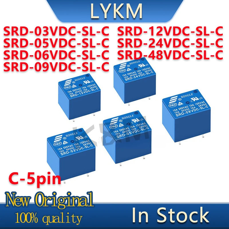 5/ชิ้นใหม่SRD-03VDC-SL-C SRD-05VDC-SL-C SRD-06VDC-SL-C SRD-09VDC-SL-C SRD-12VDC-SL-C SRD-24VDC-CL-VV