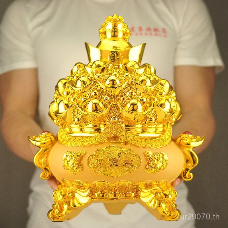 กระปุกออมสิน Golden Toad Office Lucky Fortune ของขวัญเครื่องประดับ Gold Ingot Cornucopia เงินประหยัด