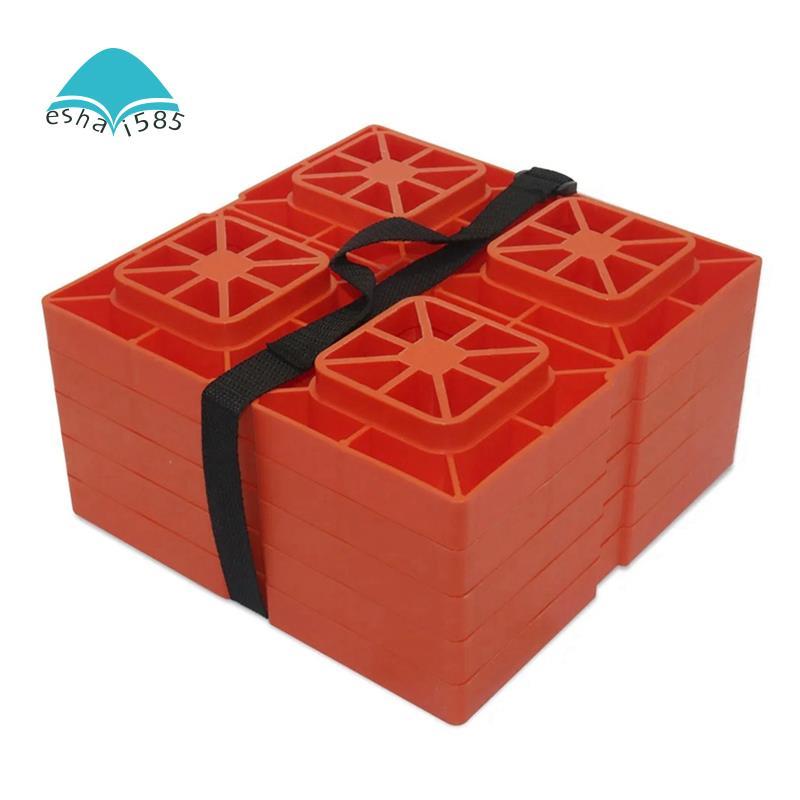 Eshai585Leveling Pad Heavy Duty RV Leveling Blocks Interlocking Leveling Pads Caravan Wheel Stopper 