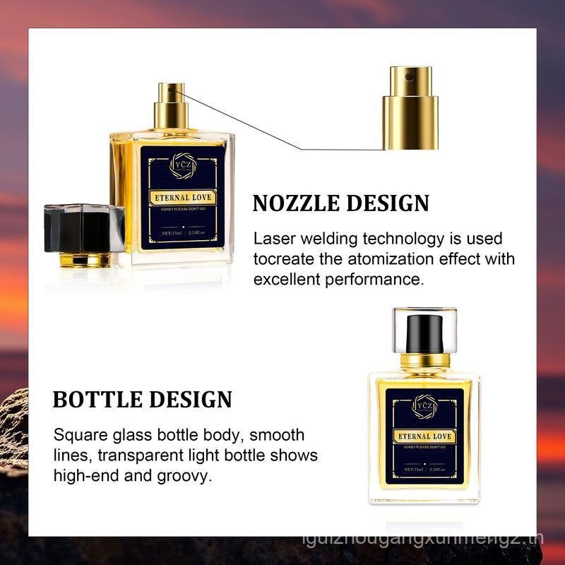 YCZ Eternal Love Eau De Parfume 75ml Long Lasting Floral Fruity Scent with Musk Ambergris Jasmine Ro