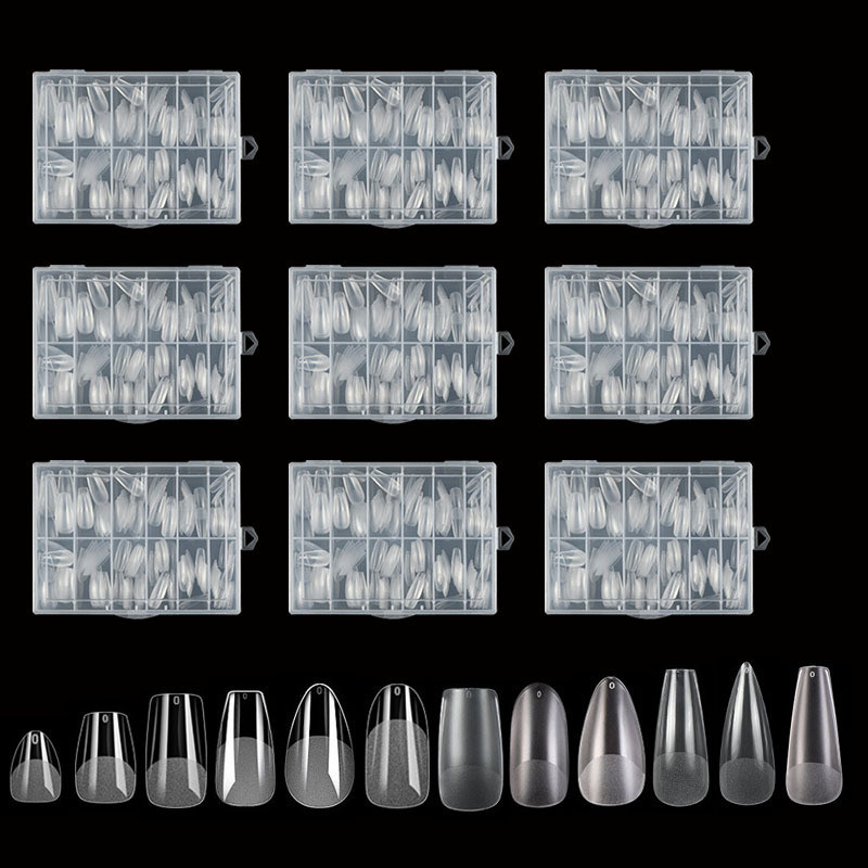 สไตล์สไตล์ใหม่ เล็บแต่งเล็บกึ่งฝ้าฟาง เล็บแต่งเล็บสไตล์ใหม่โปร่งใสกึ่งแมตต์ขยายไม่ทําเครื่องหมายเล็บ