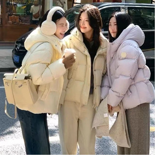 เสื้อสั้นสำหรับผู้หญิง ทรงหลวม หนามาก สไตล์ฤดูหนาวใหม่