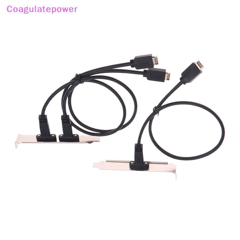 Coa 50 ซม.USB 3.2 แผงด้านหน้า Header Type-E ถึง USB-C ประเภท C หญิงเชื่อมต่อสายไฟ TYPE-E Baffle สาย 