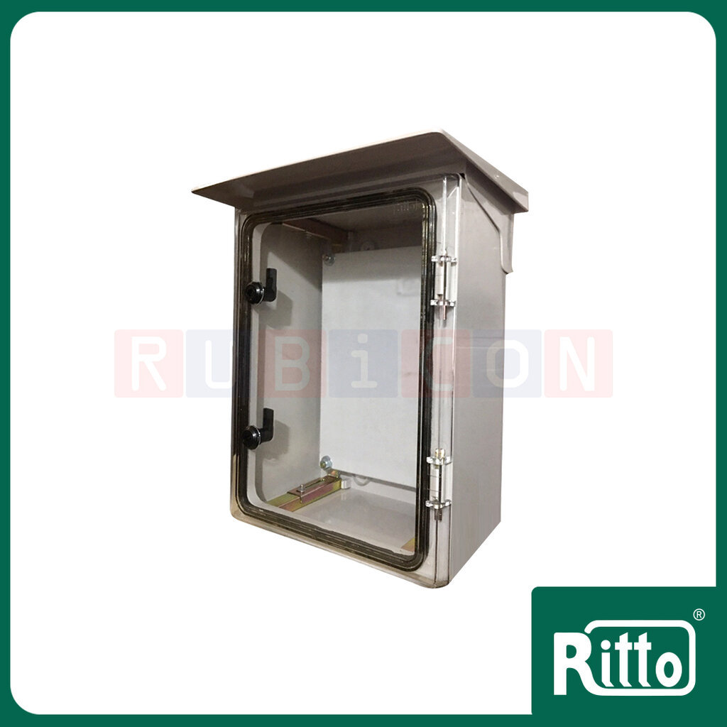 "RITTO" EPR/T* 1 ตู้พลาสติกกันฝุ่นกันฝน (มีหลังคา) พร้อมแผ่นในสำหรับยึดอุปกรณ์ แบบฝาใส (พลาสติก ABS)