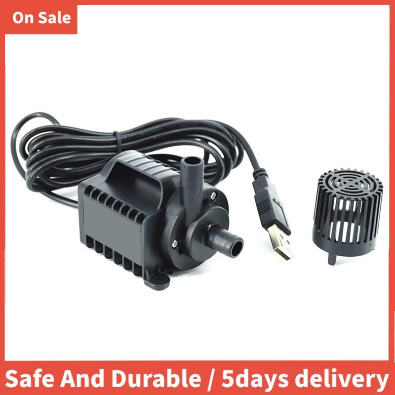 5V Submersible ปั๊มน้ํา 0-600L/H ปั๊มน้ําพุขนาดเล็ก 8 ระดับปรับ 0-7.2ft ยก USB ชาร์จสําหรับสระว่ายน้