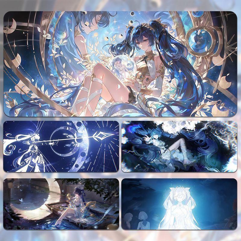 แผ่นรองเมาส์สําหรับเล่นเกม Luno - แผ่นรองโต๊ะขนาดใหญ่ของ Wuthering Waves, ฐานยางกันลื่น 3 มม.