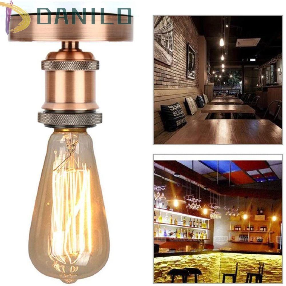 ฐานหลอดไฟ DANILO, ซ็อกเก็ตโคมไฟ E27 Vintage, ที่วางโคมไฟอลูมิเนียม Retro Creative หลอดไฟ Edison