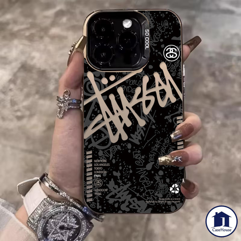 เคสชุบ IMD สุดเท่และทันสมัยเข้ากันได้กับ iPhone 16 13 11 15 14 12 Pro Max 16 7 8 14 15 Plus 14 11 16 15 Pro XR XS X Max