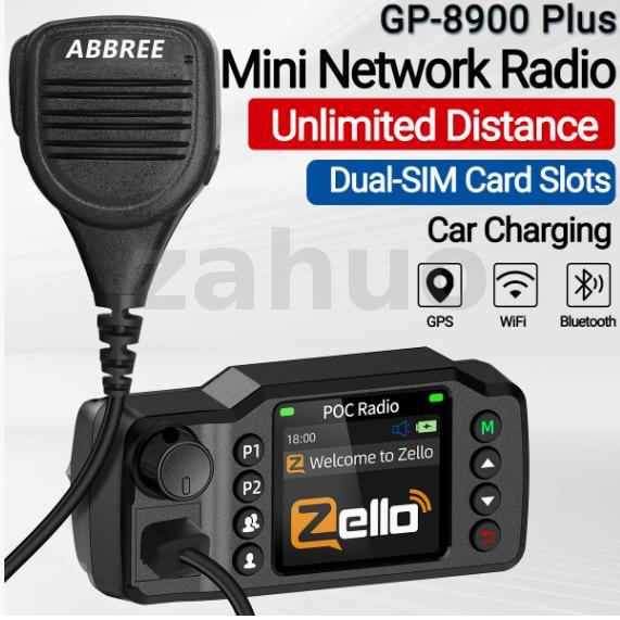 ABBREE GP-8900 Plus 4G รถวิทยุDual-SIMไม่จํากัดระยะทางZello Android 5.1 POCวิทยุเสียงที่ชัดเจนหน้าจอ