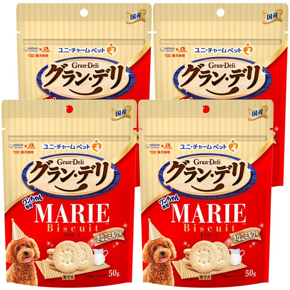 【Bulk Purchase】Grandeli Dog Treats for Small Dogs Marie Biscuit Kinako Milk Flavor 50g×4 Made in Jap