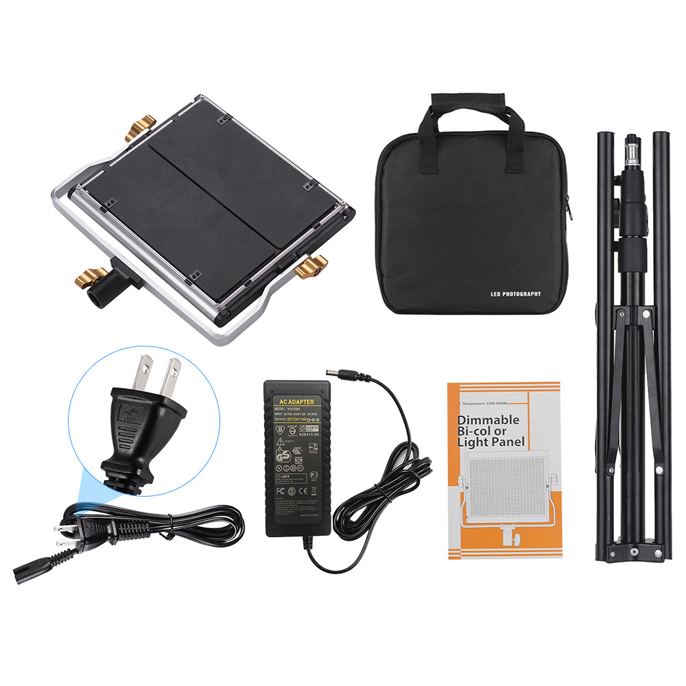 Joyfeel-TH AndoerไฟวิดีโอLED 2แพ็คพร้อมขาตั้ง78.7นิ้วชุดอุปกรณ์ส่องสว่างหรี่แสงได้660หลอดไฟแผงสีBi-C