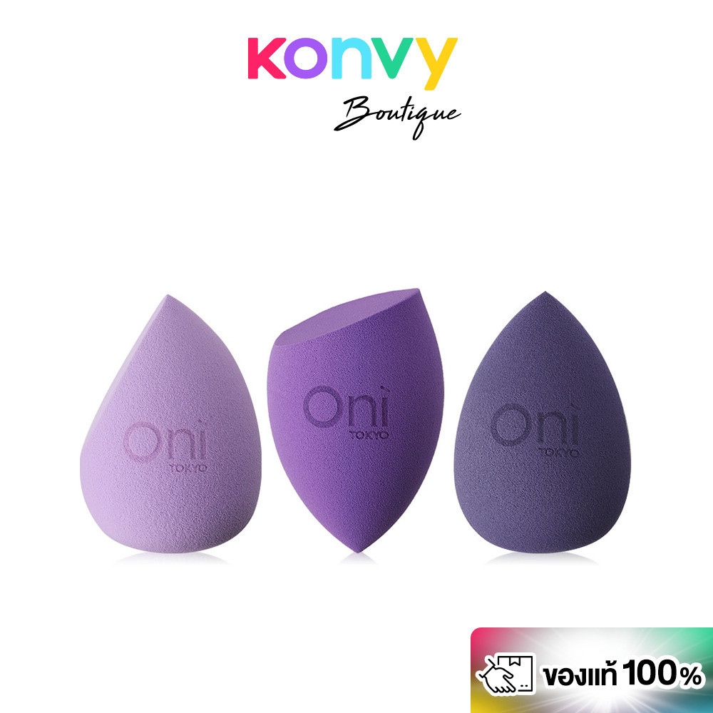 Oni Heartbeat Sponge Gift Box 3pcs โอนิ เซทฟองน้ำสำหรับแต่งหน้า 3 ชิ้น.