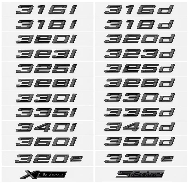 รถหาง Trunk Letter 320i 320d 320e 325d 330i 330d 330e 335d 340d สติกเกอร์สัญลักษณ์สําหรับ BMW 3 Seri
